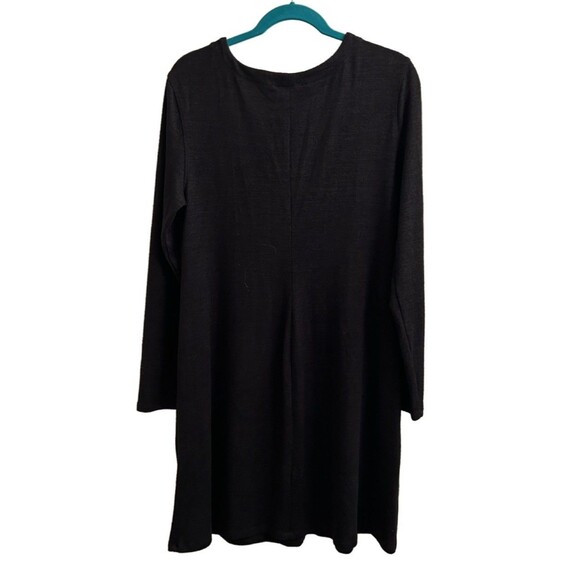 Philosophy Black Bateau Neck Midi Sweater Dress/ Large Size Career Office - Picture 2 of 6